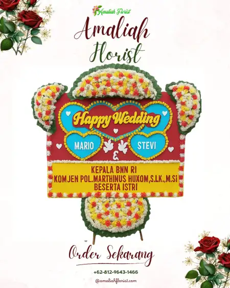 Papan Bunga Pernikahan Bacan Timur